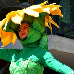 Dancing Sunflowers on stilts