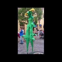 Dancing Sunflowers on stilts